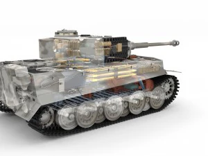 fully built panzer tiger tank late 1944 v3 3D Model