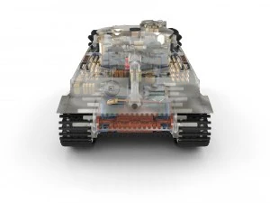 fully built panzer tiger tank late 1944 v3 3D Model