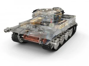 fully built panzer tiger tank late 1944 v3 3D Model
