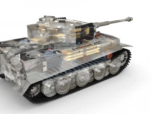 fully built panzer tiger tank late 1944 v3 3D Model