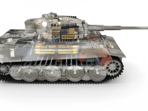fully built panzer tiger tank late 1944 v3 3D Model