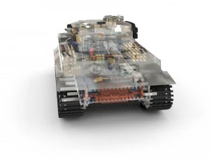 fully built panzer tiger tank late 1944 v3 3D Model