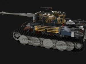 fully built panzer tiger tank late 1944 v3 3D Model