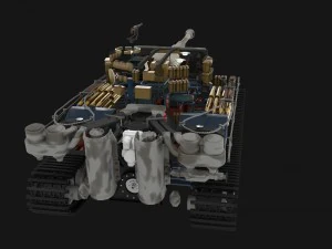 fully built panzer tiger tank late 1944 v3 3D Model