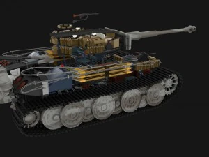 fully built panzer tiger tank late 1944 v3 3D Model