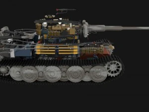 fully built panzer tiger tank late 1944 v3 3D Model