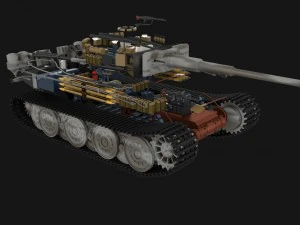 fully built panzer tiger tank late 1944 v3 3D Model