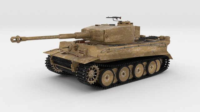 panzer tiger tank early Modello 3D .c4d .max .obj .3ds .fbx .stl .blend 