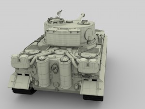 panzer tiger tank early Modello 3D