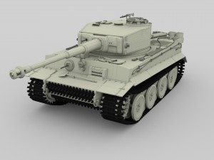 panzer tiger tank early Modello 3D