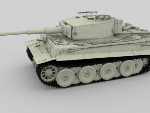 panzer tiger tank early Modello 3D