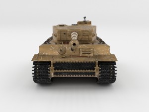 fully built panzer tiger tank early interior and Modello 3D