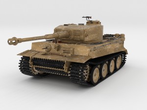 fully built panzer tiger tank early interior and Modello 3D