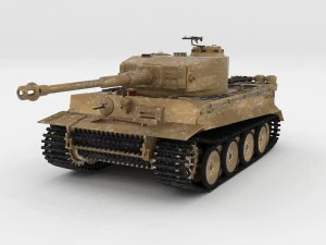 fully built panzer tiger tank early interior and 3D Model