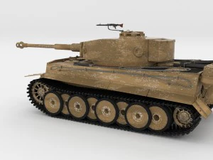 fully built panzer tiger tank early interior and 3D Model