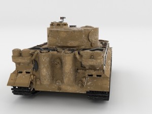 fully built panzer tiger tank early interior and Modello 3D