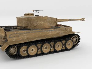 fully built panzer tiger tank early interior and 3D Model