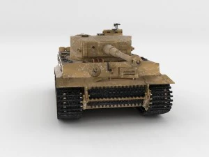 fully built panzer tiger tank early interior and 3D Model
