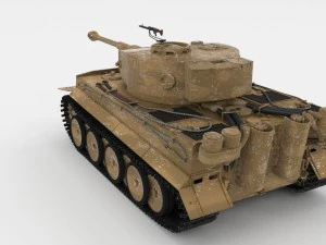 fully built panzer tiger tank early interior and 3D Model
