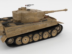 fully built panzer tiger tank early interior and Modello 3D