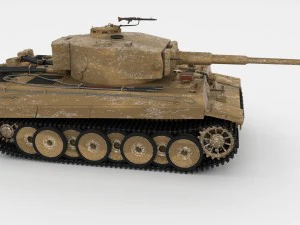 fully built panzer tiger tank early interior and 3D Model