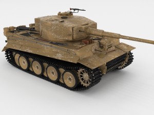 fully built panzer tiger tank early interior and Modello 3D