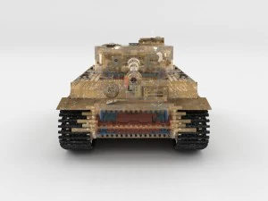 fully built panzer tiger tank early interior and 3D Model