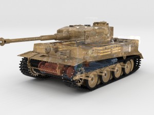 fully built panzer tiger tank early interior and Modello 3D