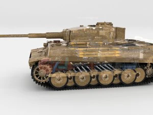 fully built panzer tiger tank early interior and 3D Model