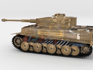 fully built panzer tiger tank early interior and Modello 3D