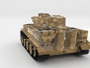 fully built panzer tiger tank early interior and 3D Model