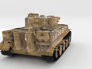 fully built panzer tiger tank early interior and Modello 3D