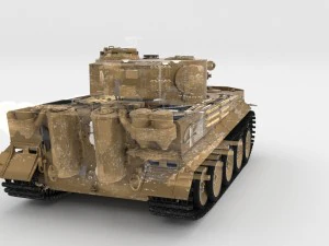 fully built panzer tiger tank early interior and 3D Model