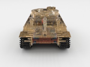 fully built panzer tiger tank early interior and Modello 3D