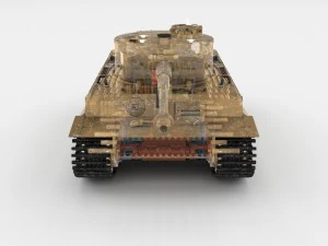 fully built panzer tiger tank early interior and 3D Model
