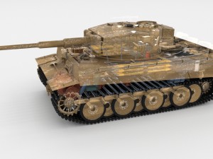 fully built panzer tiger tank early interior and Modello 3D