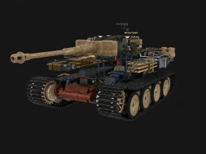 fully built panzer tiger tank early interior and 3D Model