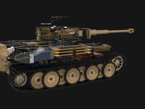 fully built panzer tiger tank early interior and Modello 3D