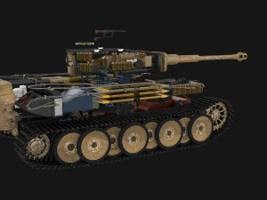 fully built panzer tiger tank early interior and 3D Model