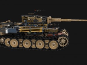 fully built panzer tiger tank early interior and Modello 3D