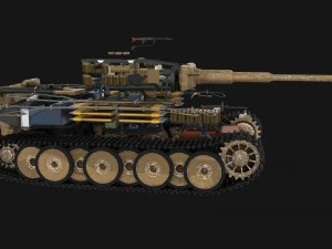 fully built panzer tiger tank early interior and 3D Model