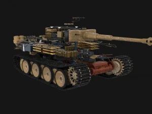fully built panzer tiger tank early interior and 3D Model