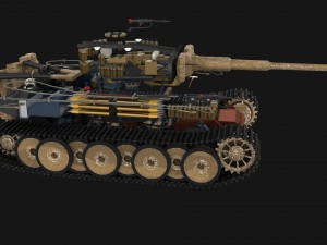 fully built panzer tiger tank early interior and Modello 3D