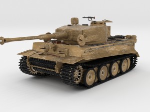 fully built panzer tiger tank early interior and Modello 3D