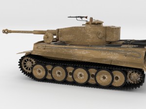 fully built panzer tiger tank early interior and Modello 3D