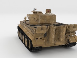 fully built panzer tiger tank early interior and Modello 3D