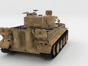fully built panzer tiger tank early interior and Modello 3D
