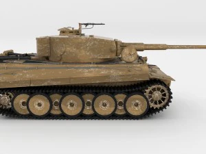 fully built panzer tiger tank early interior and 3D Model