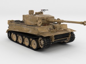 fully built panzer tiger tank early interior and Modello 3D