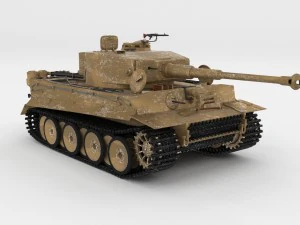 fully built panzer tiger tank early interior and 3D Model